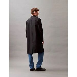 RARE ✨ Calvin Klein Black Car Coat Removable Tan Wool Cashmere Liner, Size Large